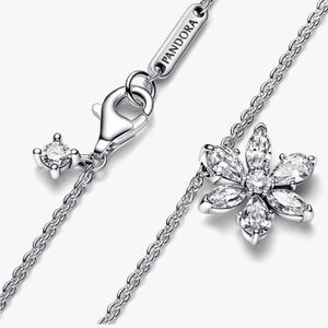 Pandora Silver Pendant Necklace + Bangle